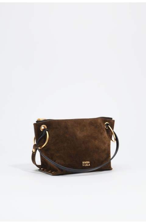 Medium Suede Trapeze Bag