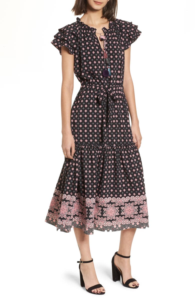 MISA Los Angeles Nika Midi Dress, Main, color, 