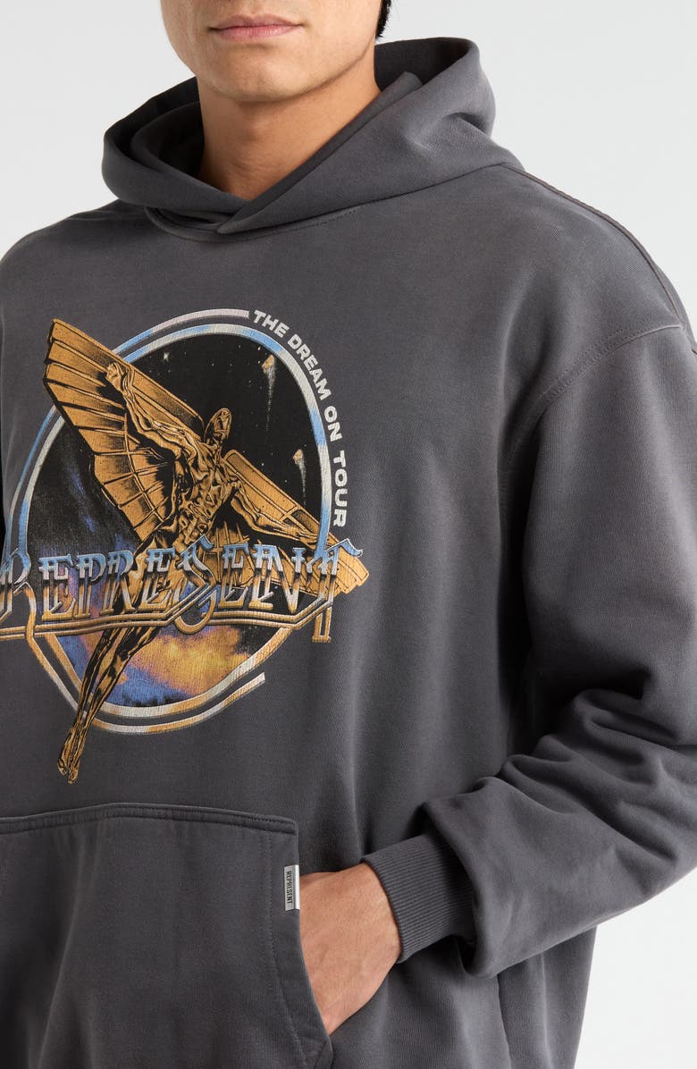 Represent Golden Tour Hoodie, Alternate, color, Sun Fade Grey