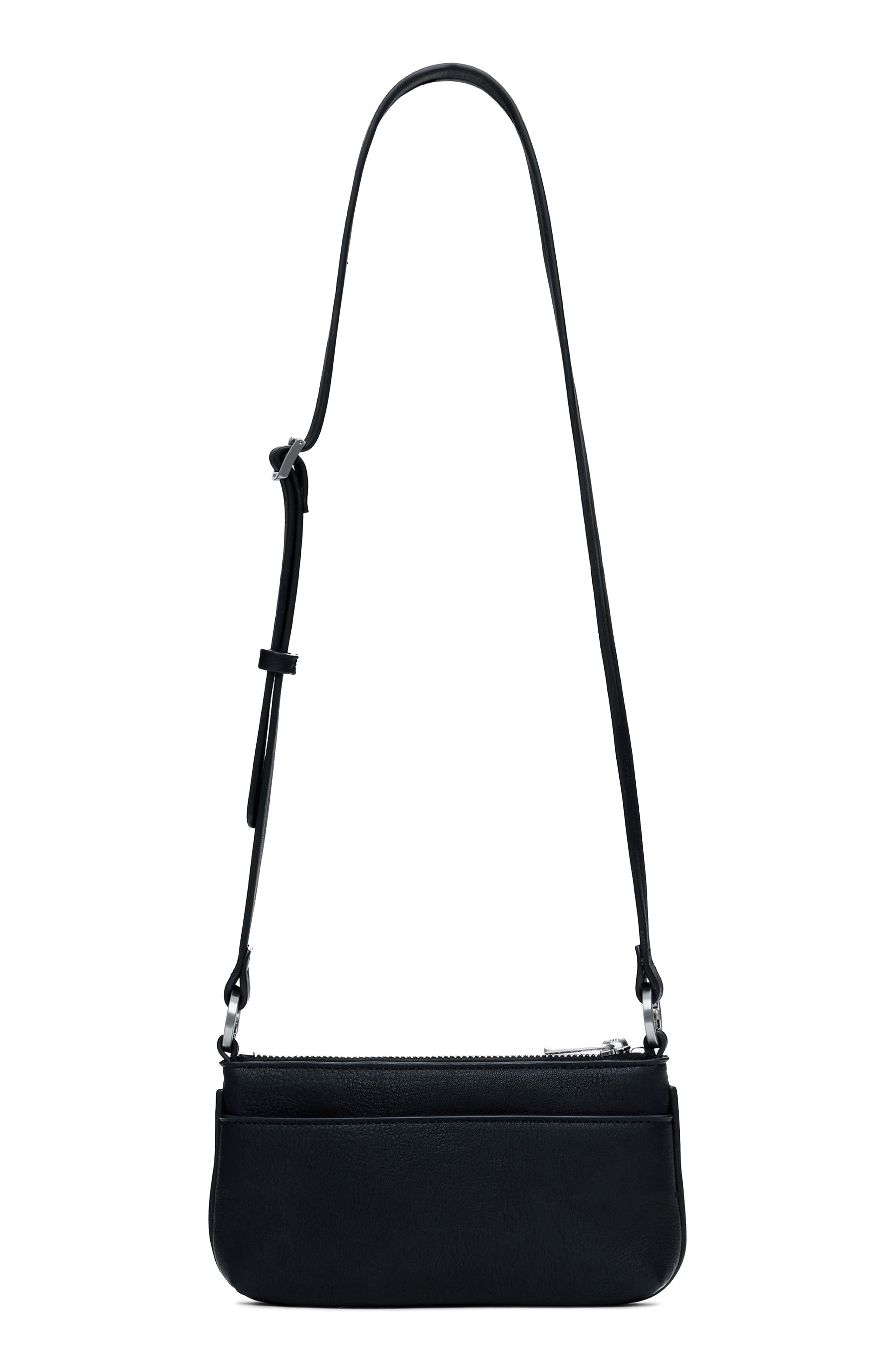 Desigual Faux Leather Crossbody Bag, Alternate, color, Black