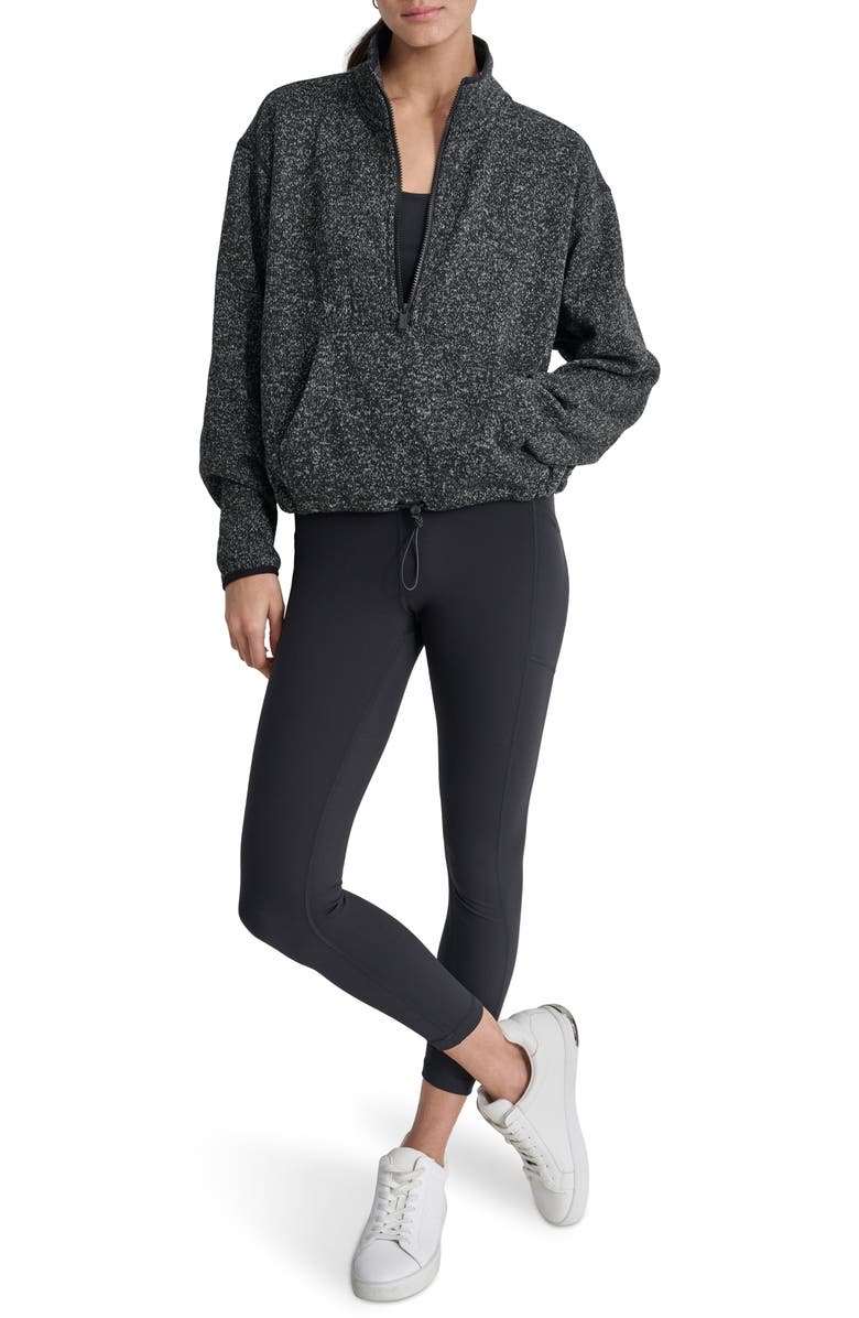 DKNY Half Zip Fleece Sweatshirt, Alternate, color,