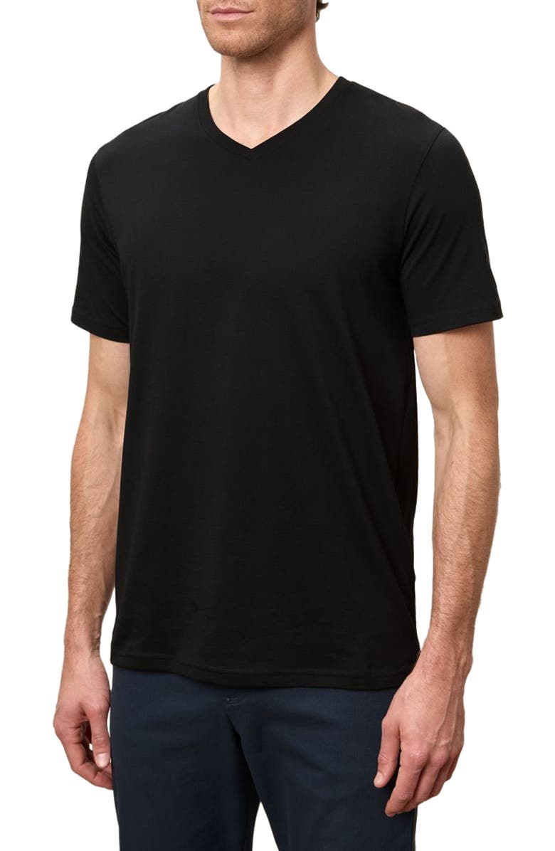 Pact Organic Cotton Men's Softspun Essential V-Neck Tee, Main, color, Black