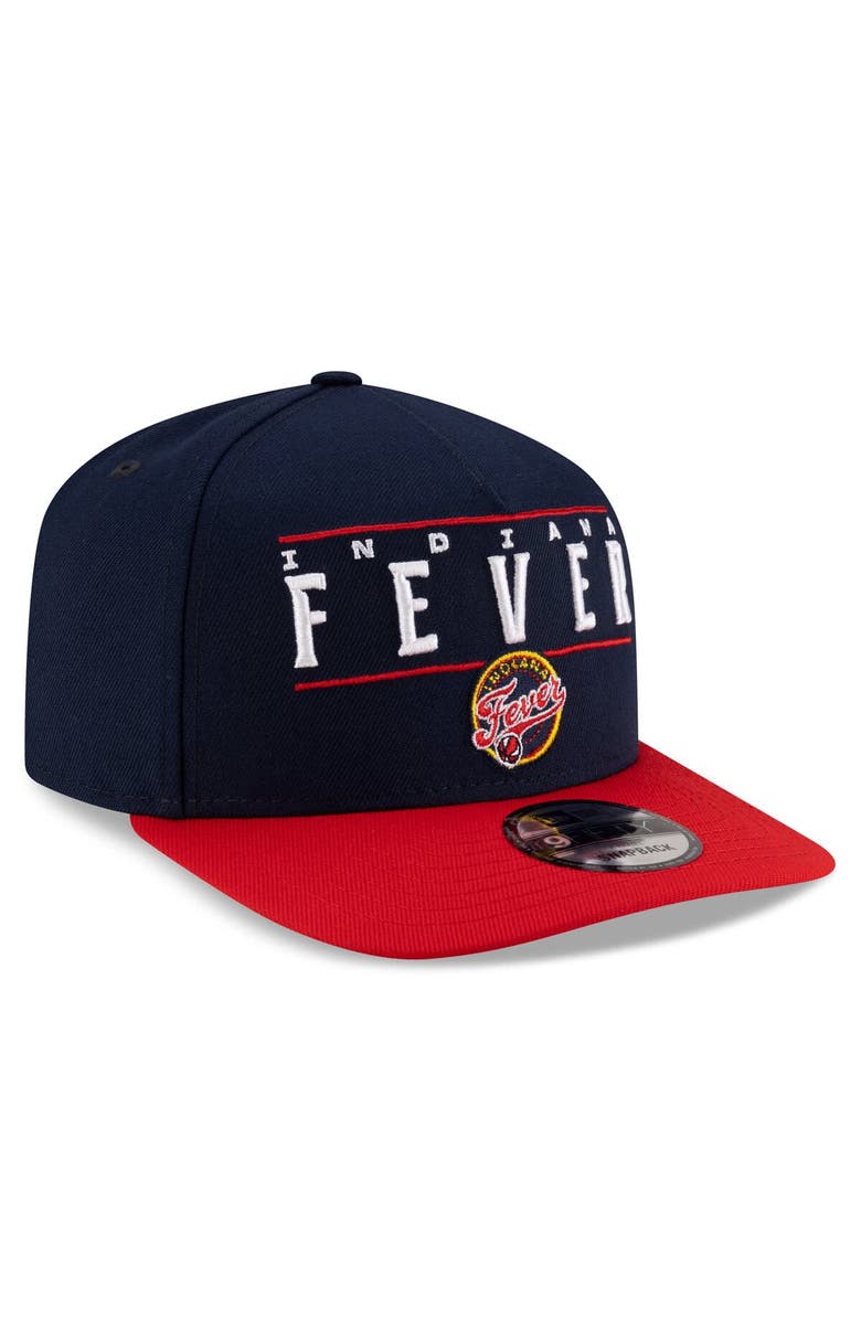 New Era Unisex New Era Navy/Red Indiana Fever 2025 WNBA Draft A-Frame 9FIFTY Snapback Hat, Alternate, color, 