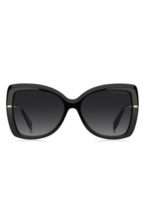 56mm Gradient Butterfly Sunglasses