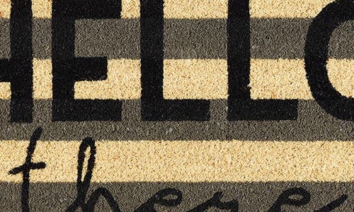 Design Imports Hello There Coir Doormat In Black