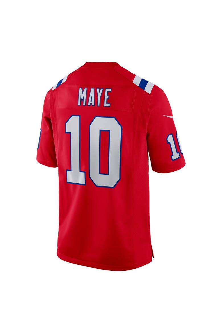 Men's Nike Drake Maye Red New England Patriots  Player Game Jersey, Alternate, color, Red