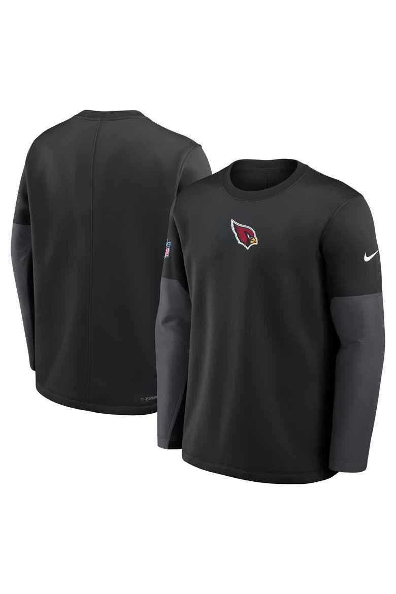 Men's Nike Black Arizona Cardinals Sideline Coach Therma-FIT Long Sleeve T-Shirt, Alternate, color, Black
