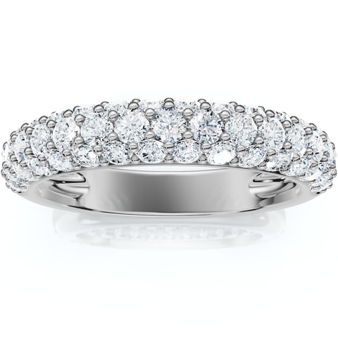 1ct Pave Natural Diamond Wedding Ring 14k Gold