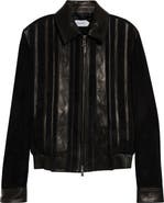 Versace Mixed Media Blouson Jacket