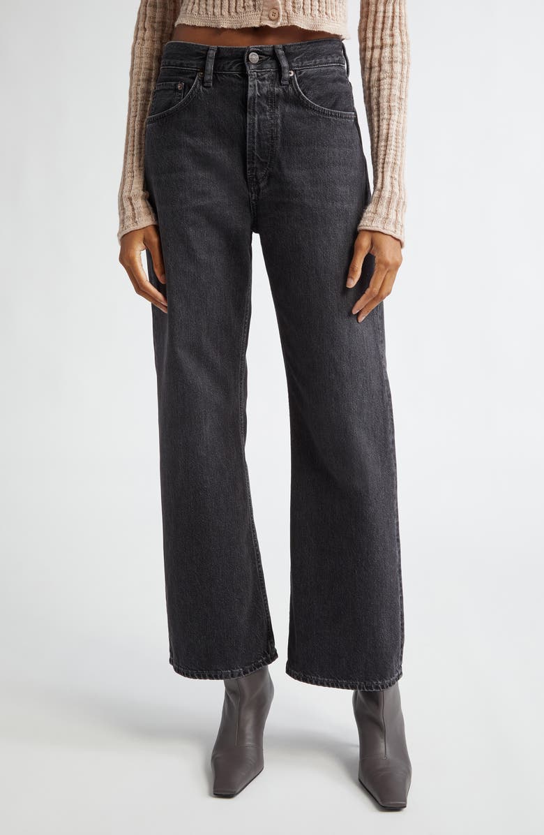 Acne Studios 2021F Loose Fit Jeans, Main, color, Black