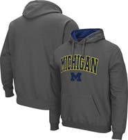 COLOSSEUM Men's Colosseum Charcoal Michigan Wolverines Arch & Logo 3.0 Pullover Hoodie