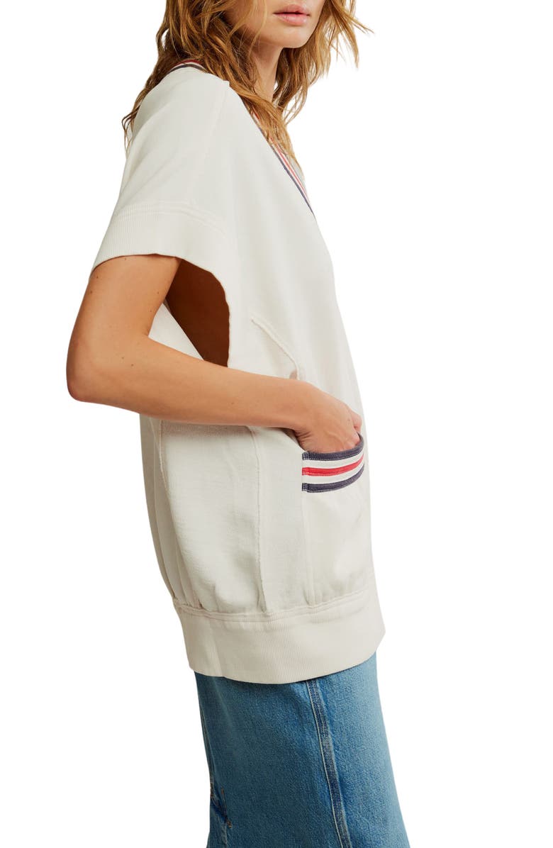 Free People Ivy Oversize Short Sleeve Sweatshirt, Alternate, color,