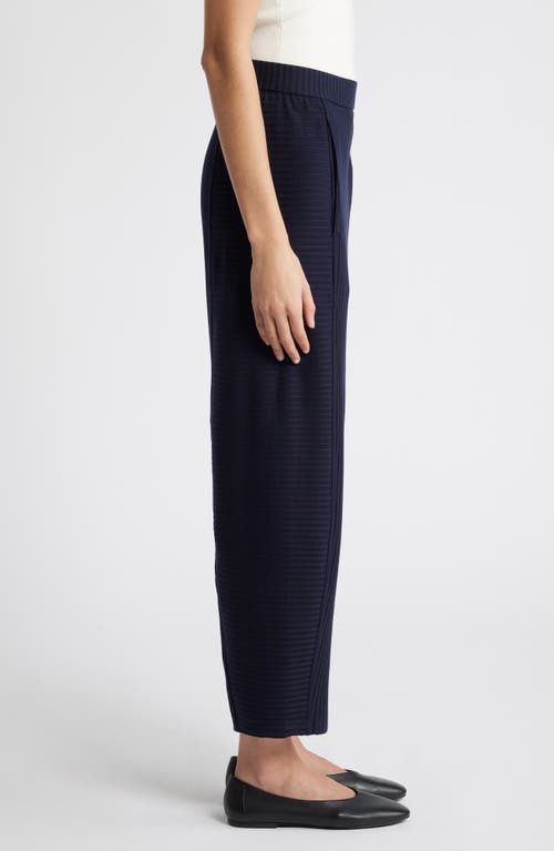 Eileen Fisher Ankle Length Rib Lantern Pants In Ink