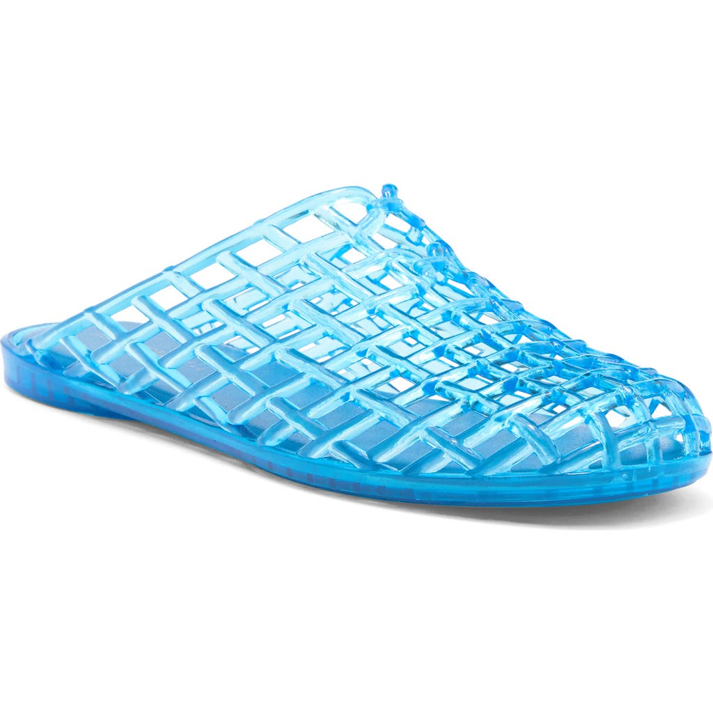 Jeffrey Campbell Sea Glass Jelly Mule In Blue
