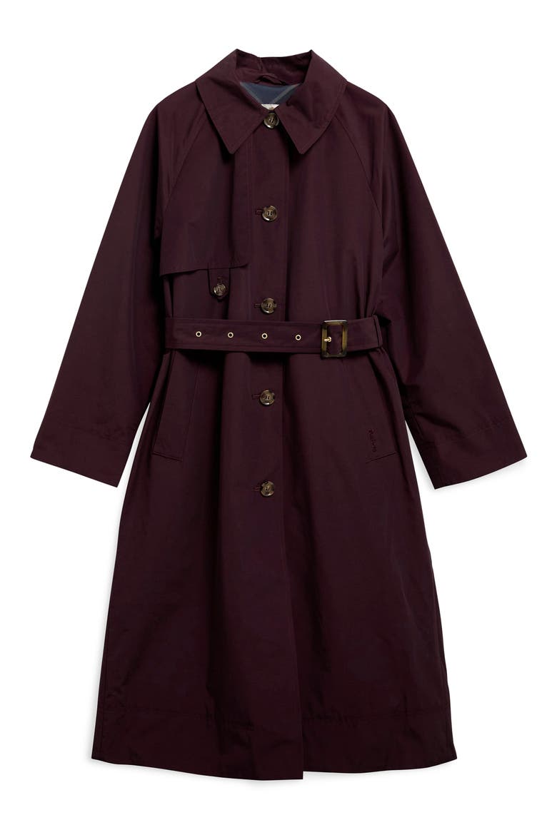 Antonella Showerproof Belted Coat, Alternate, color, FIG/ SHADOW CLASSIC