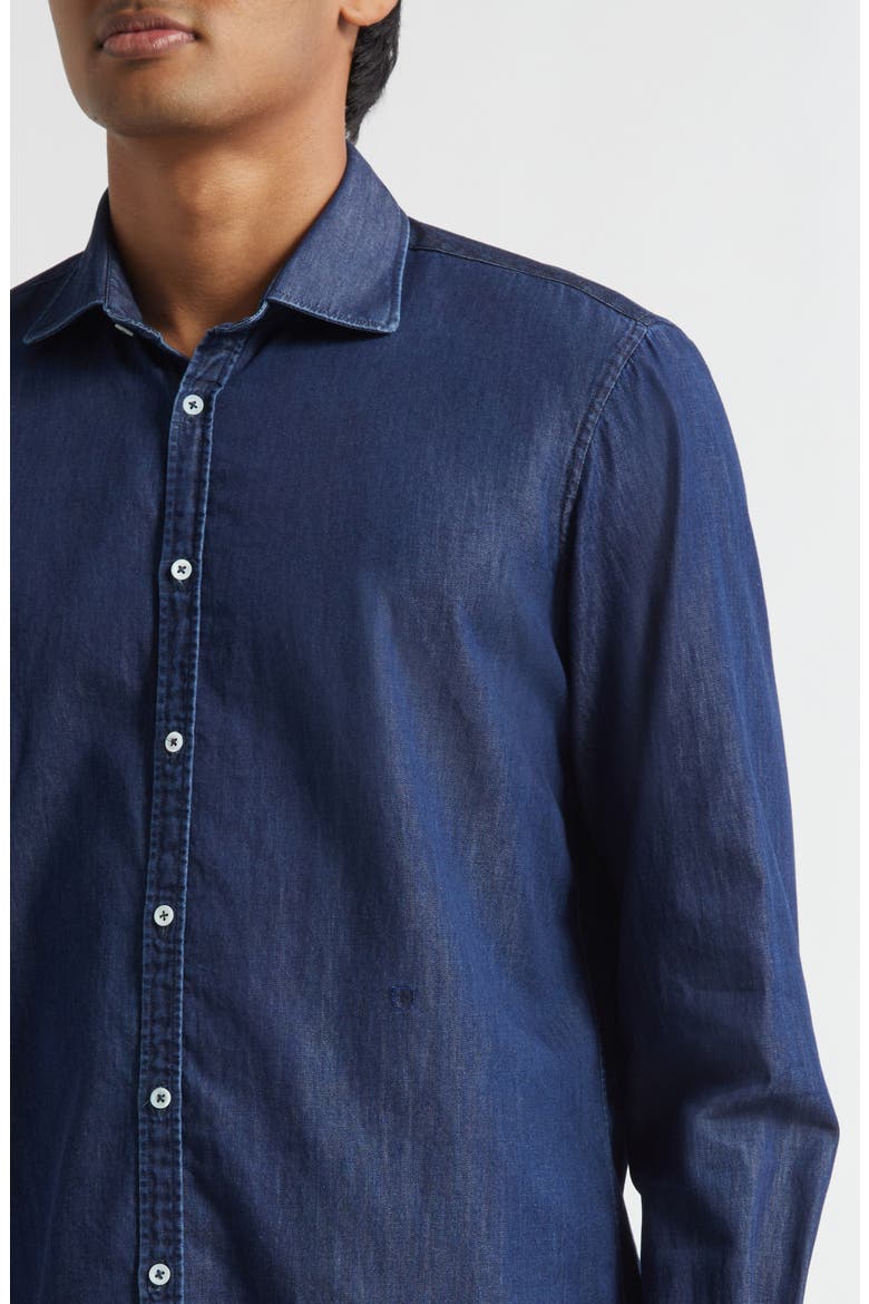 Canary Classic Fit Cotton Denim Button-Up Shirt, Alternate, color, BLUE