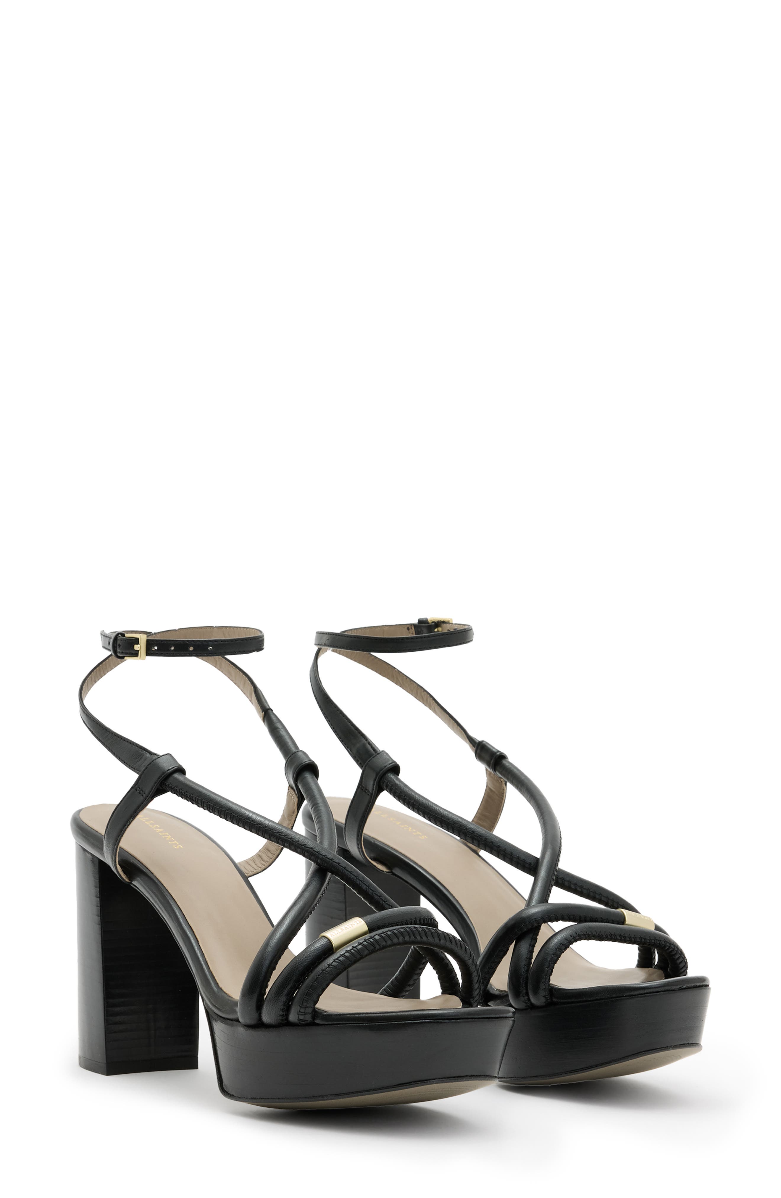 AllSaints Bella Platform Sandal, Main, color, 