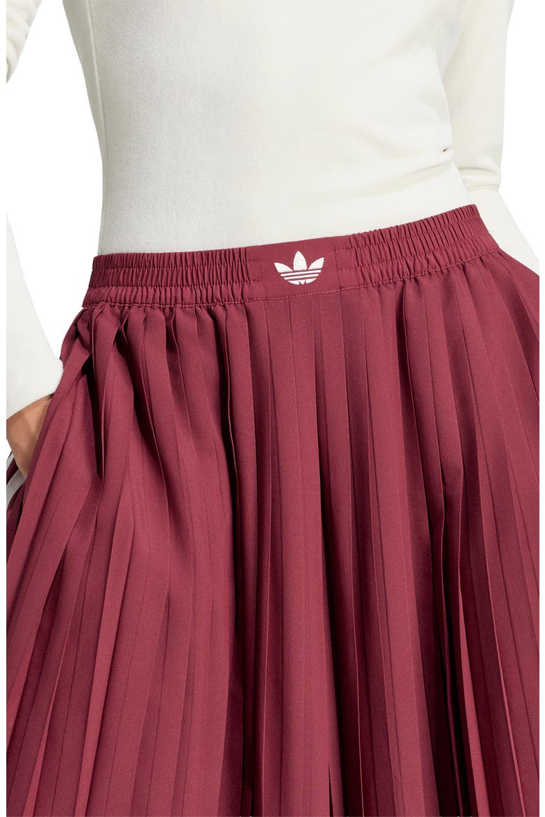 Pleated Wide Leg Track Pants, Alternate, color, SHADOW RED