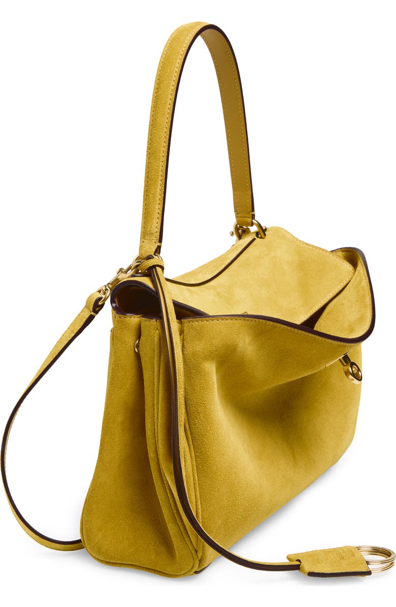 Balenciaga Rodeo Suede Top Handle Bag, Alternate, color, 7016 Curry