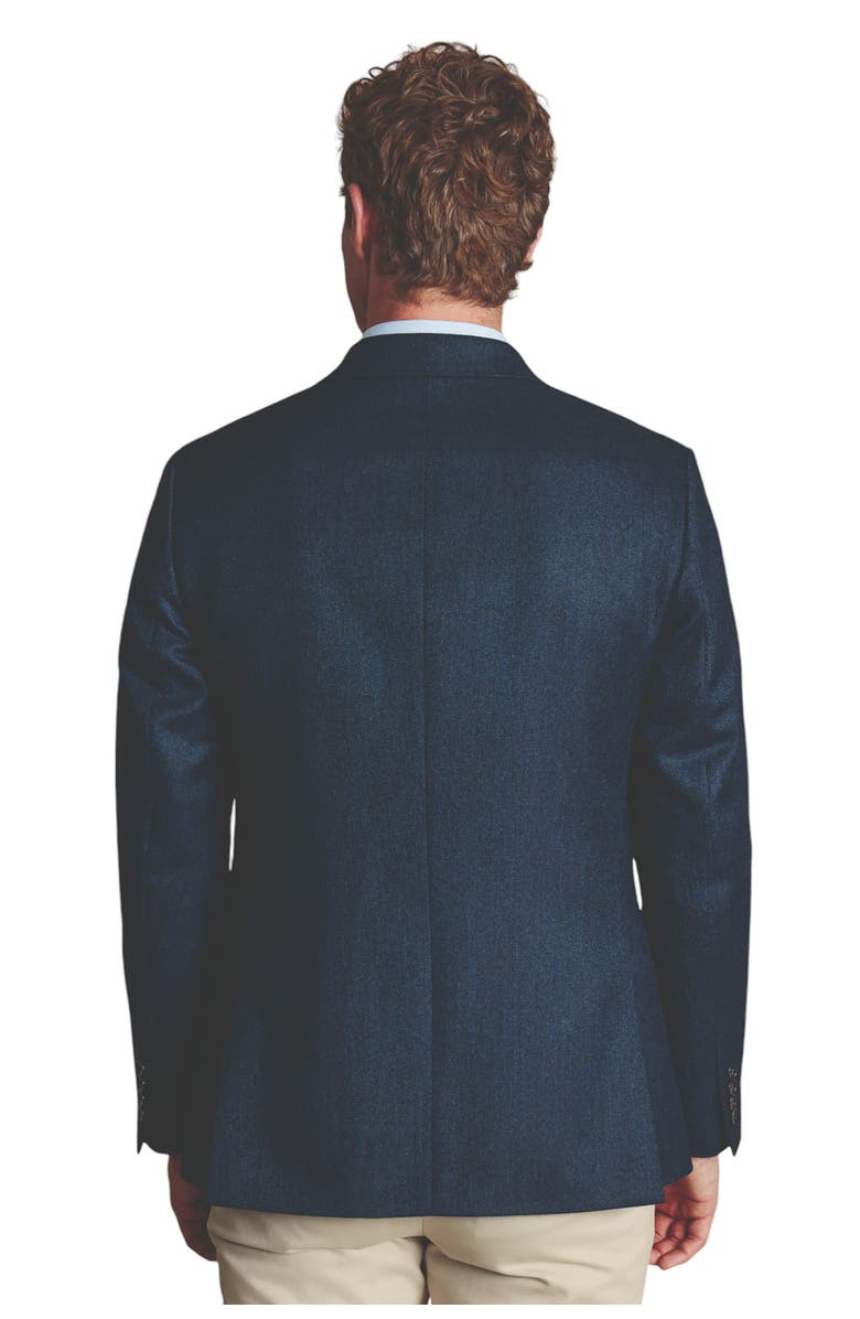 Charles Tyrwhitt Twill Wool Texture Slim Fit Jacket, Alternate, color, Steel Blue