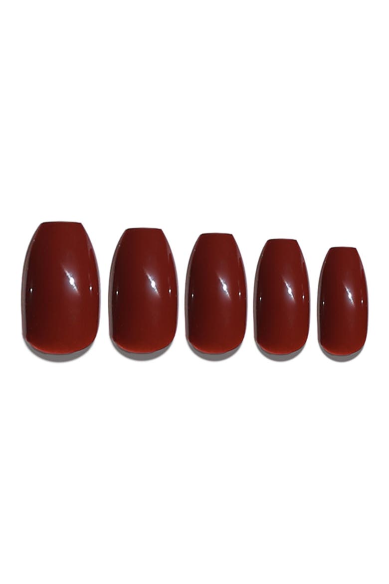 Oxblood Pop-On Reusable Manicure Set, Main, color, OXBLOOD