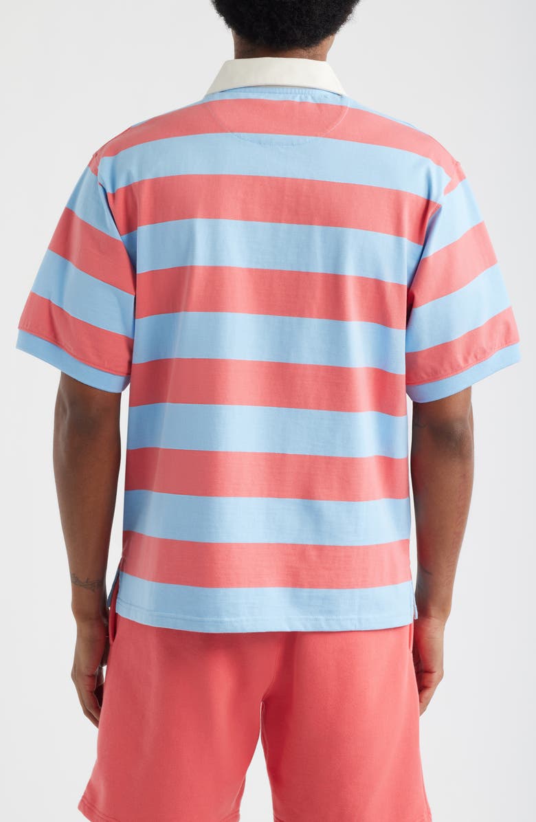 Billionaire Boys Club Trails Stripe Cotton Polo, Alternate, color, Blue Bell