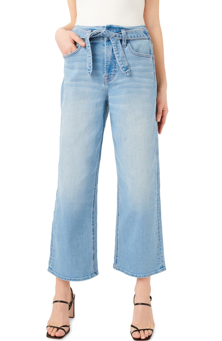 JEN7 by 7 For All Mankind Tie Front Crop Wide Leg Jeans, Main, color,