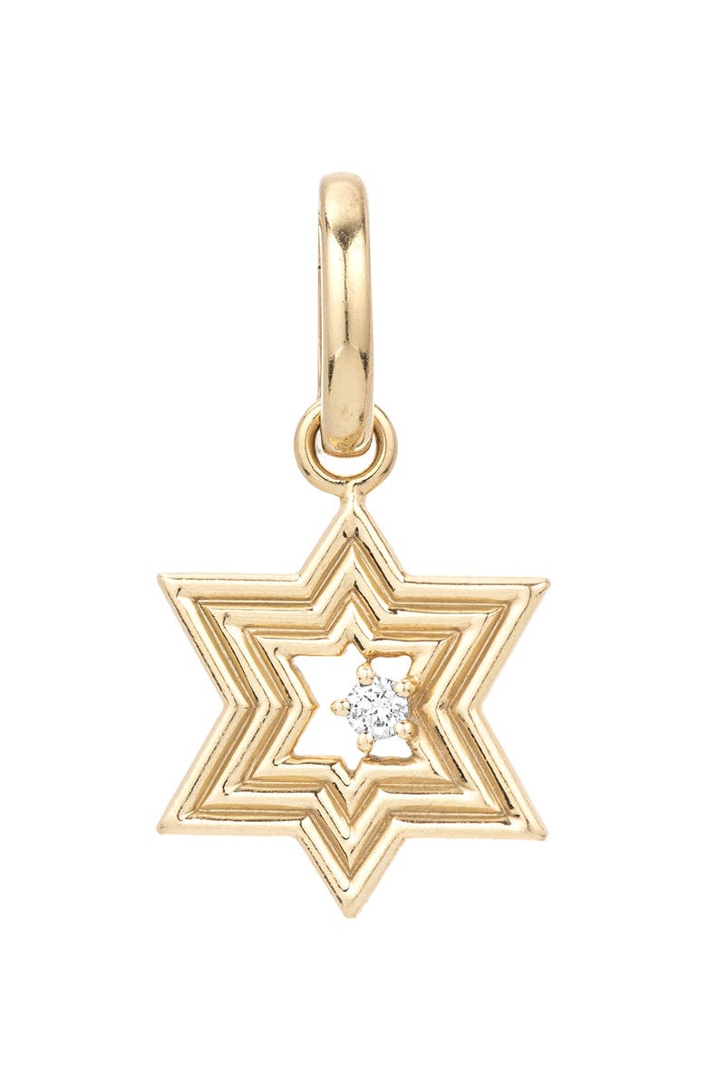 Adina Reyter Groovy Star of David Hinged Charm, Main, color, Yellow