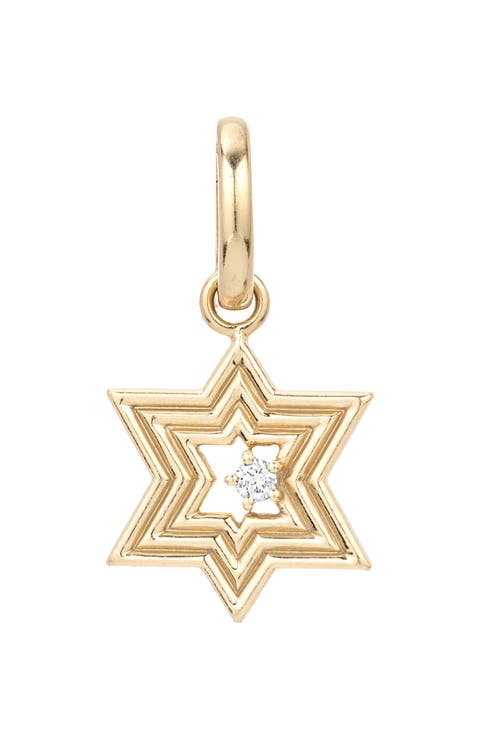 Groovy Star of David Hinged Charm