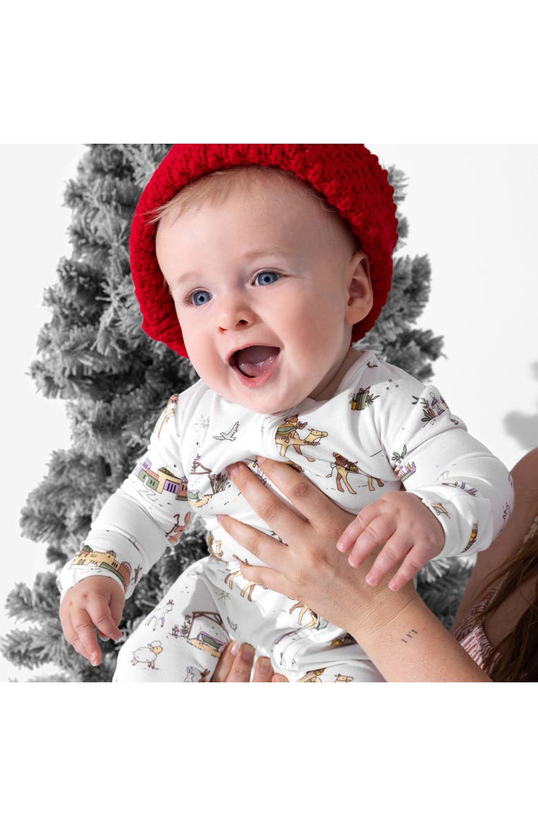 Bellabu Bear Baby Yuletide Convertible Footie, Alternate, color, Yuletide