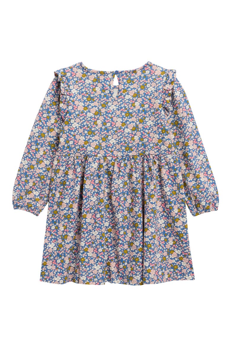 Kids' Floral Long Sleeve Cotton Jersey Dress, Alternate, color, DELFT FLORAL