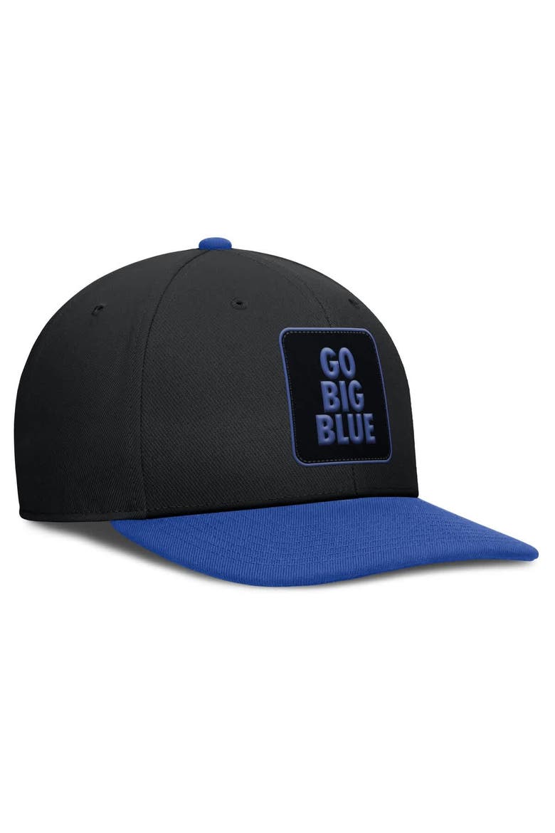 Men's Nike Black/Royal Kentucky Wildcats 2025 Sideline Campus Pro Local Snapback Hat, Alternate, color, Black
