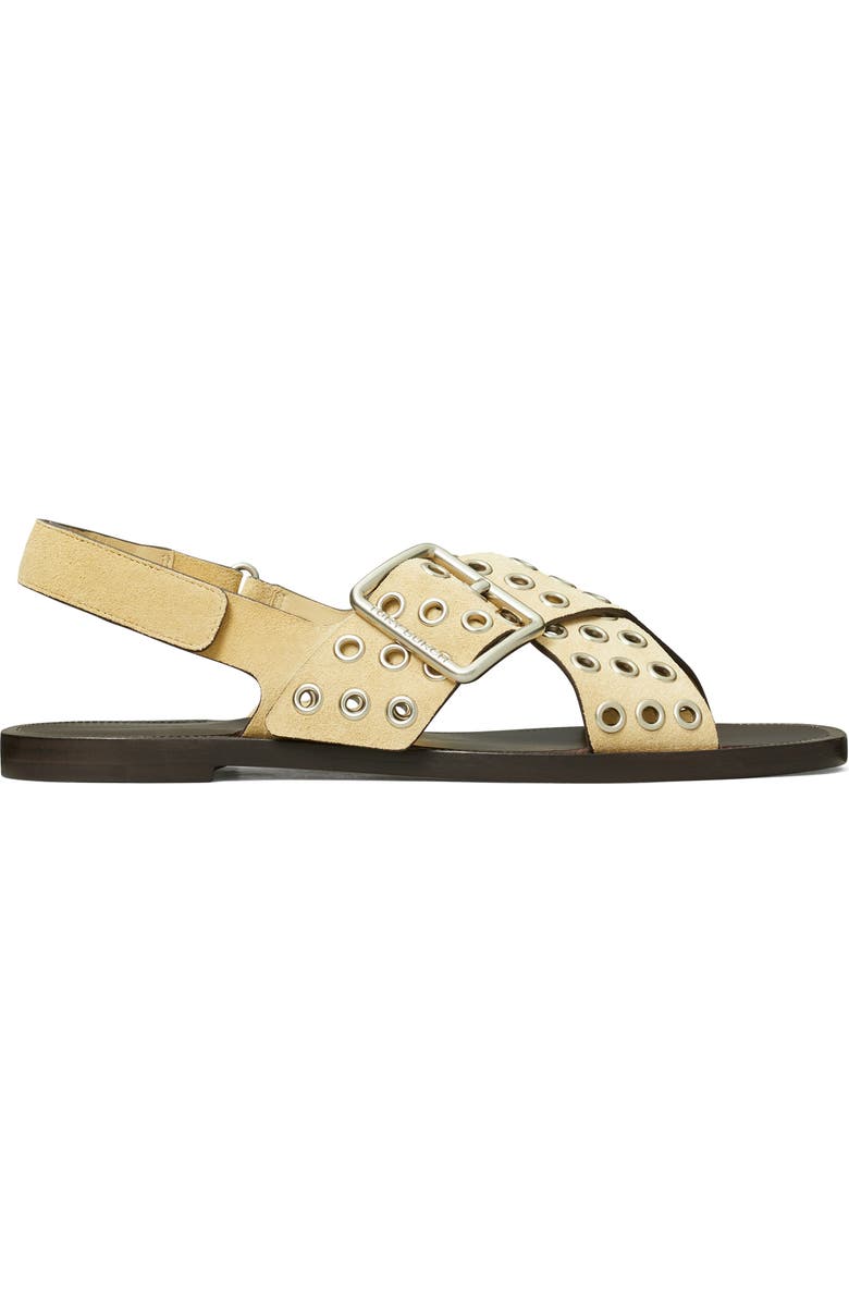 Tory Burch Cross Band Slingback Sandal, Alternate, color, Praline
