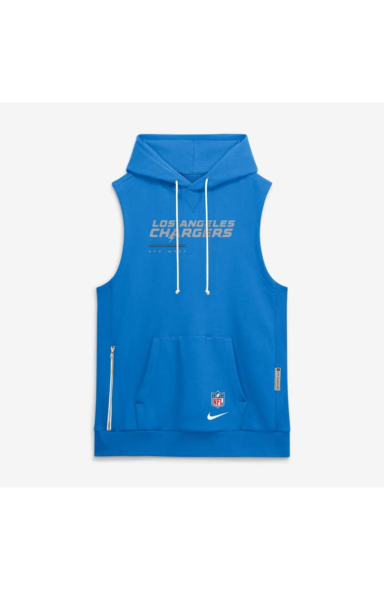 Nike Men's Nike Powder Blue Los Angeles Chargers Sideline Standard Issue Dri-FIT Sleeveless Hoodie, Alternate, color, Powder Blue
