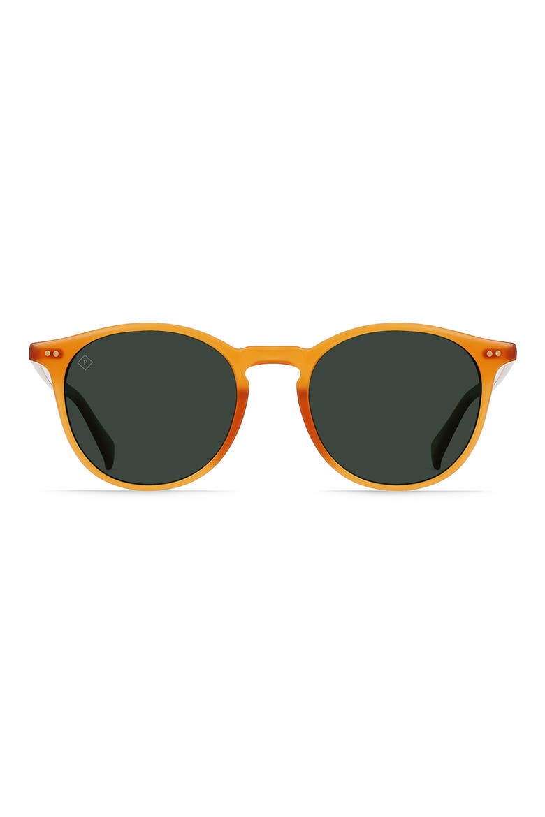 Basq Polarized Round Sunglasses, Main, color, HONEY/ GREEN POLAR