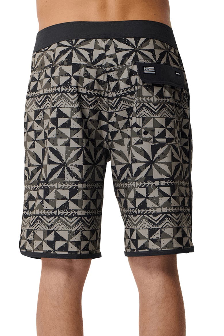 Mirage Big Tapa Board Shorts, Alternate, color, MILITARY GREEN