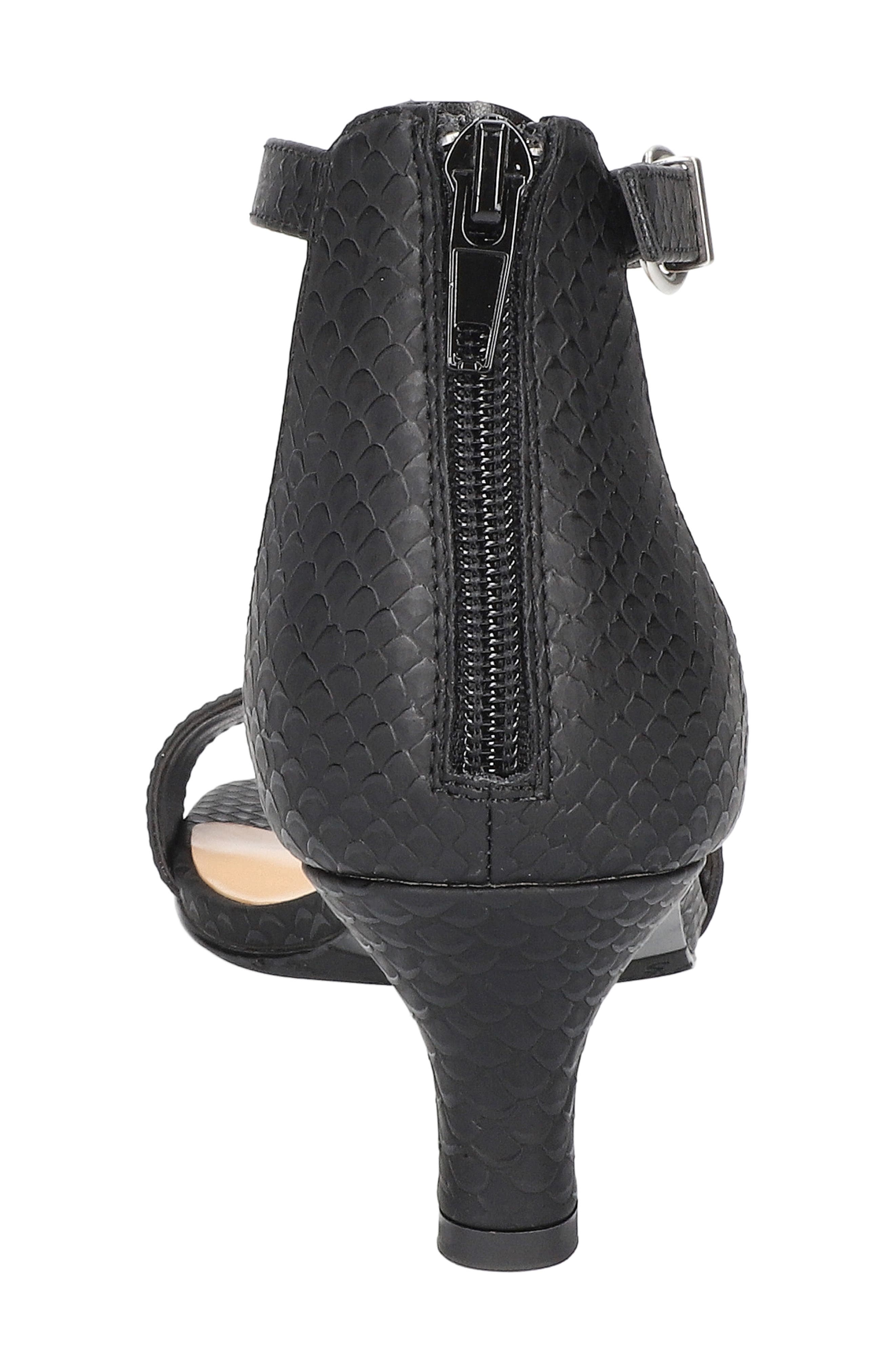 Shalee Ankle Strap Sandal, Alternate, color, BLACK SNAKE