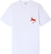 SANDRO Embroidered horse cotton T-shirt