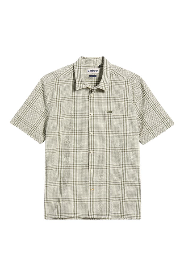 Carrock Plaid Seersucker Short Sleeve Button-Up Shirt, Alternate, color, WHISPER WHITE