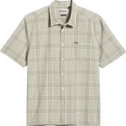 Barbour Carrock Plaid Seersucker Short Sleeve Button-Up Shirt
