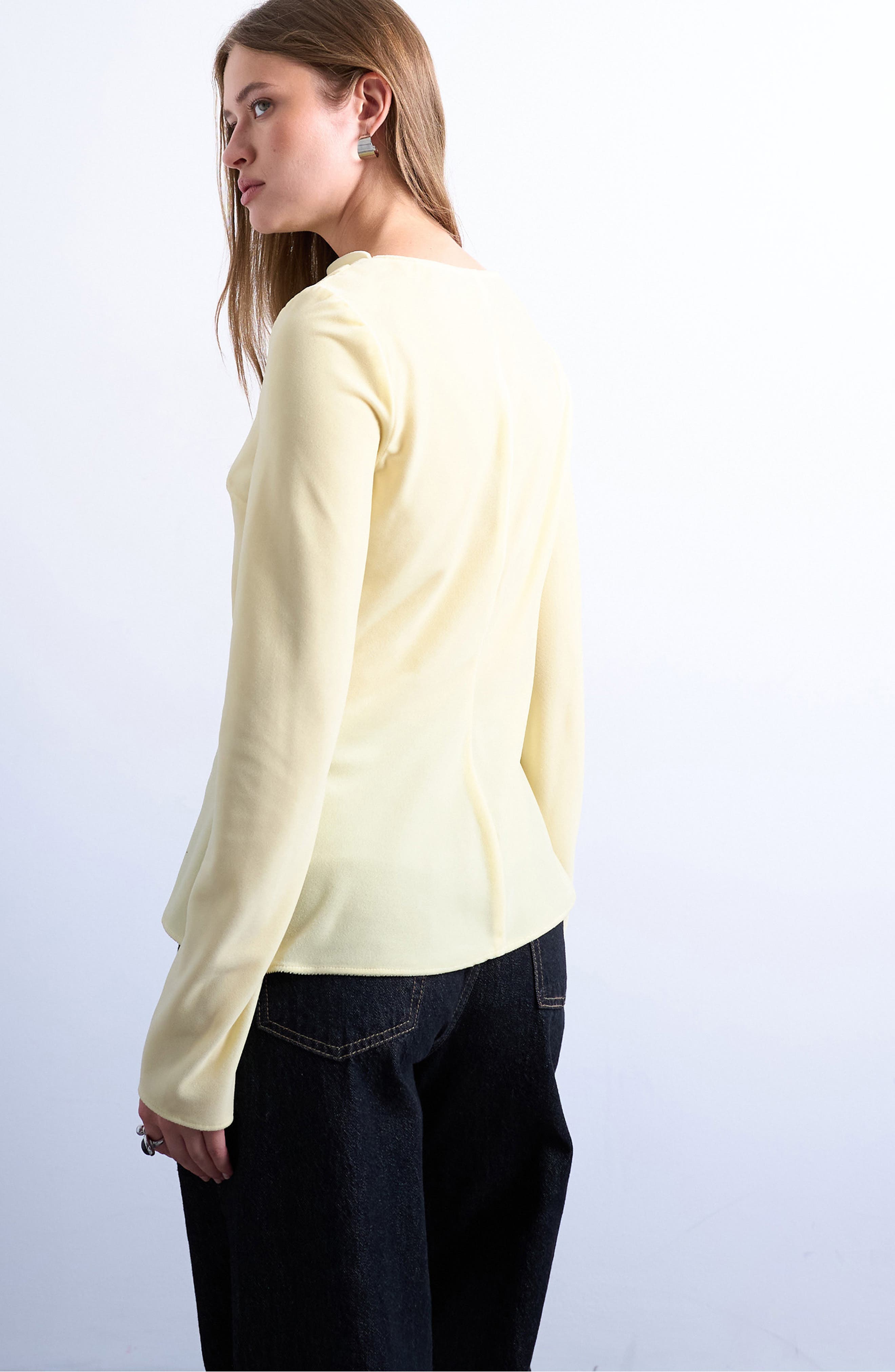 Cowl Neck Velvet Top - image 4
