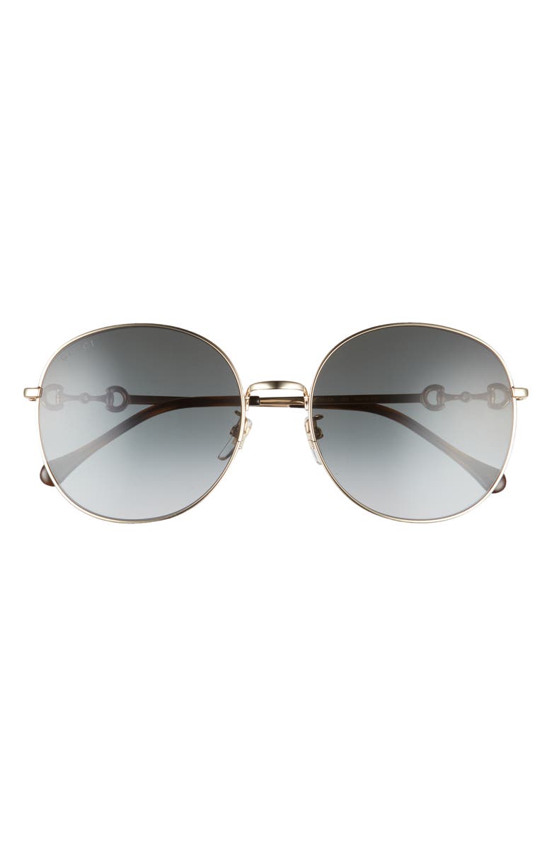 Gucci 59mm Round Sunglasses with Horsebit Gucci 59MM Round Oval Sunglasses | Saks Fifth Avenue main image 3