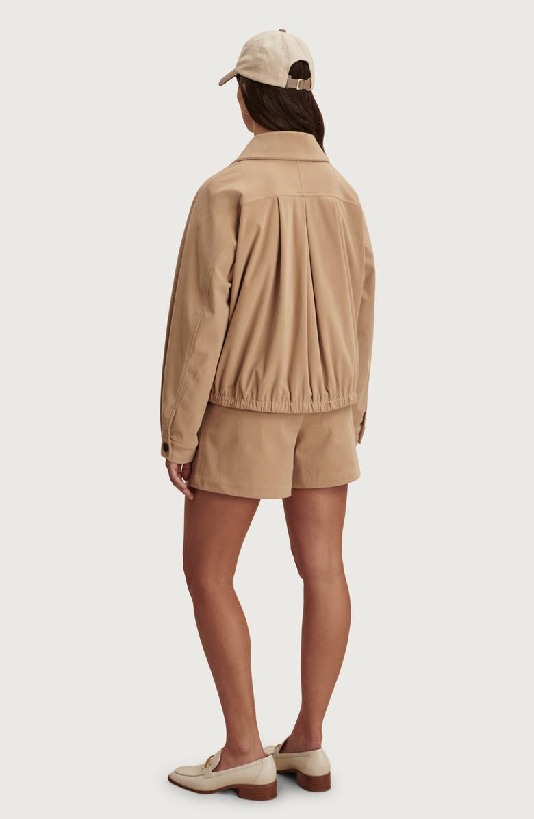 Varley Nadina Corduroy Blouson Jacket, Alternate, color, Light Taupe