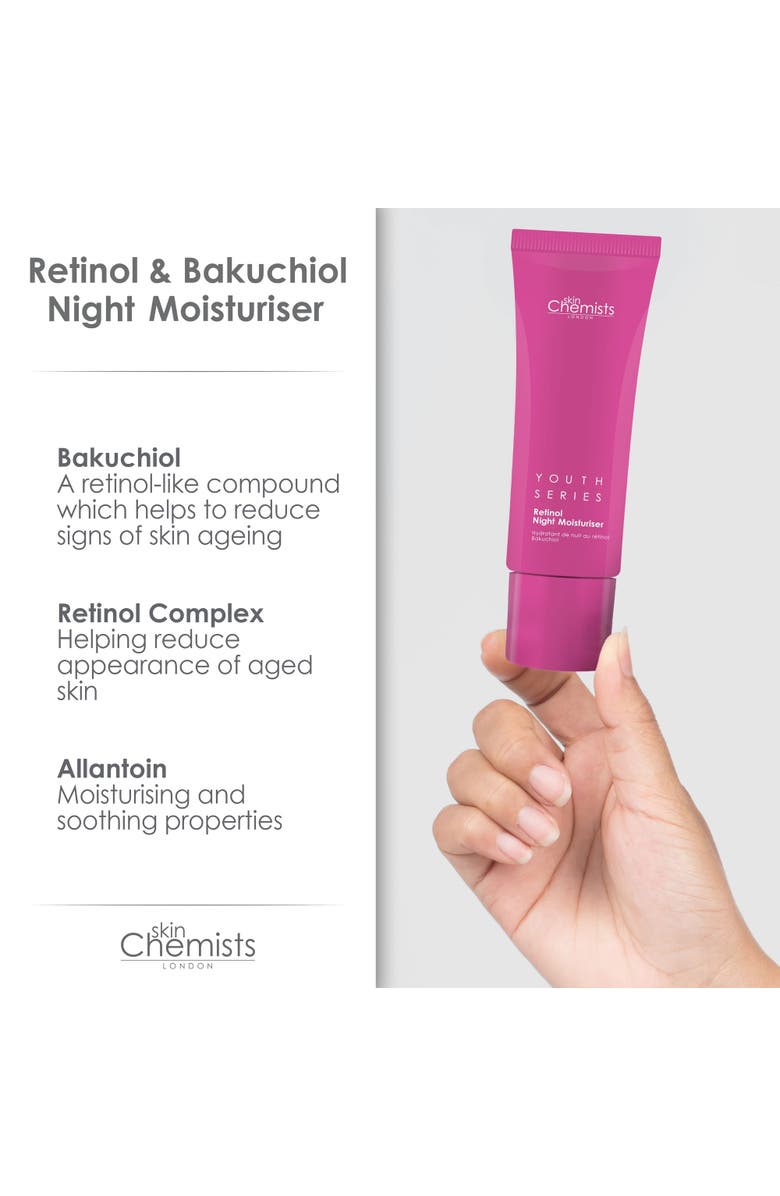 SKINCHEMISTS Youth Series Retinol 
Bakuchiol Night Moisturiser 50ml x 2 Duo Pack, Alternate, color, White