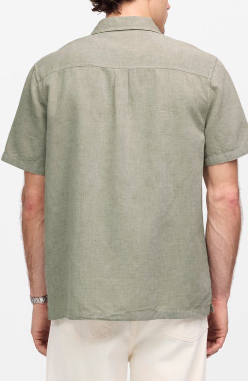 Madewell Button-up Short-sleeve Shirt In Sage