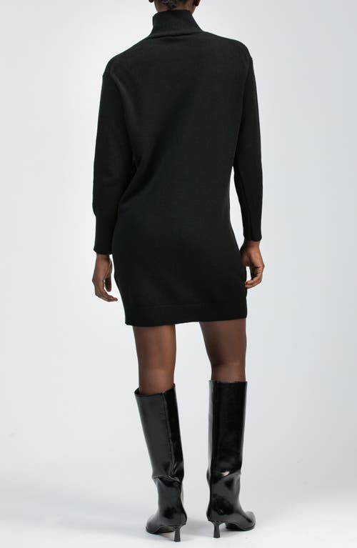 Pietro Brunelli Maternity Maternity Sweater Mini Dress Felicia With Turtleneck In Black