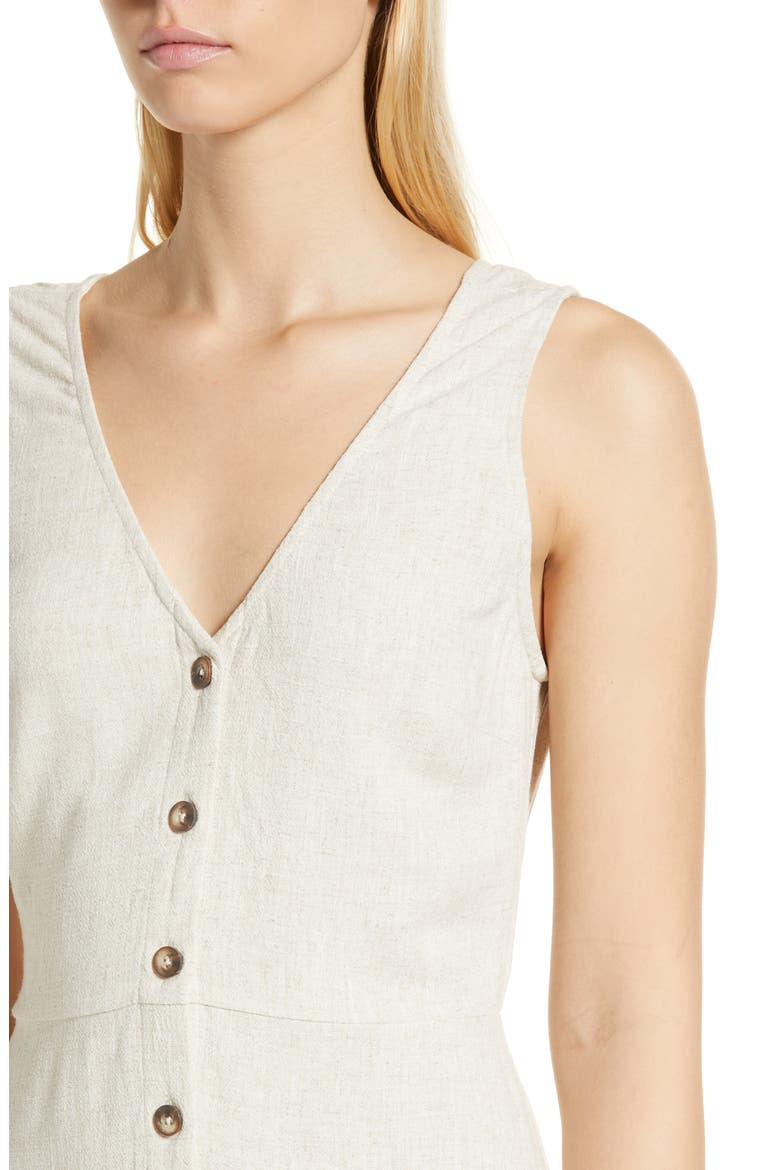 Button-Up Tank Midi Dress, Alternate, color, IVORY BIRCH