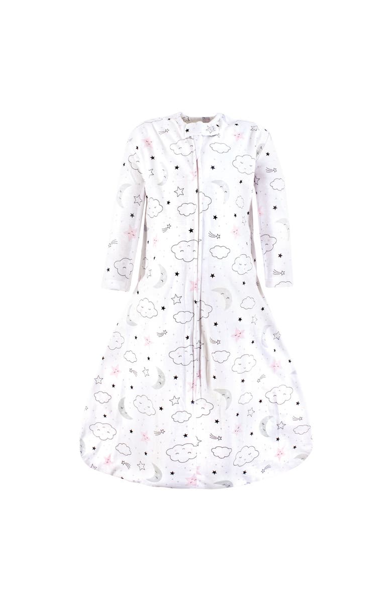 Hudson Baby Long Sleeve Cotton Jersey Sleeping Bag, Main, color, Dreamer