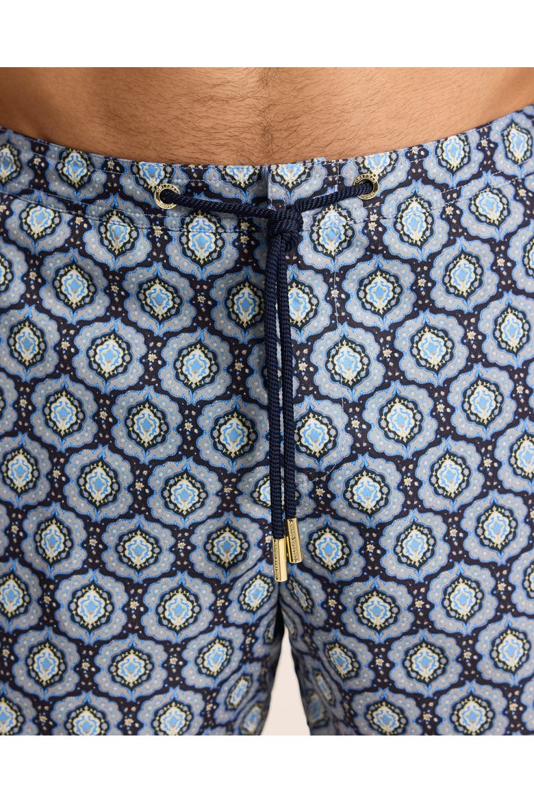Bulldog Drawcord Mid-Length Classic Fit Drawcord Swim Shorts, Alternate, color, NIGHT IRIS