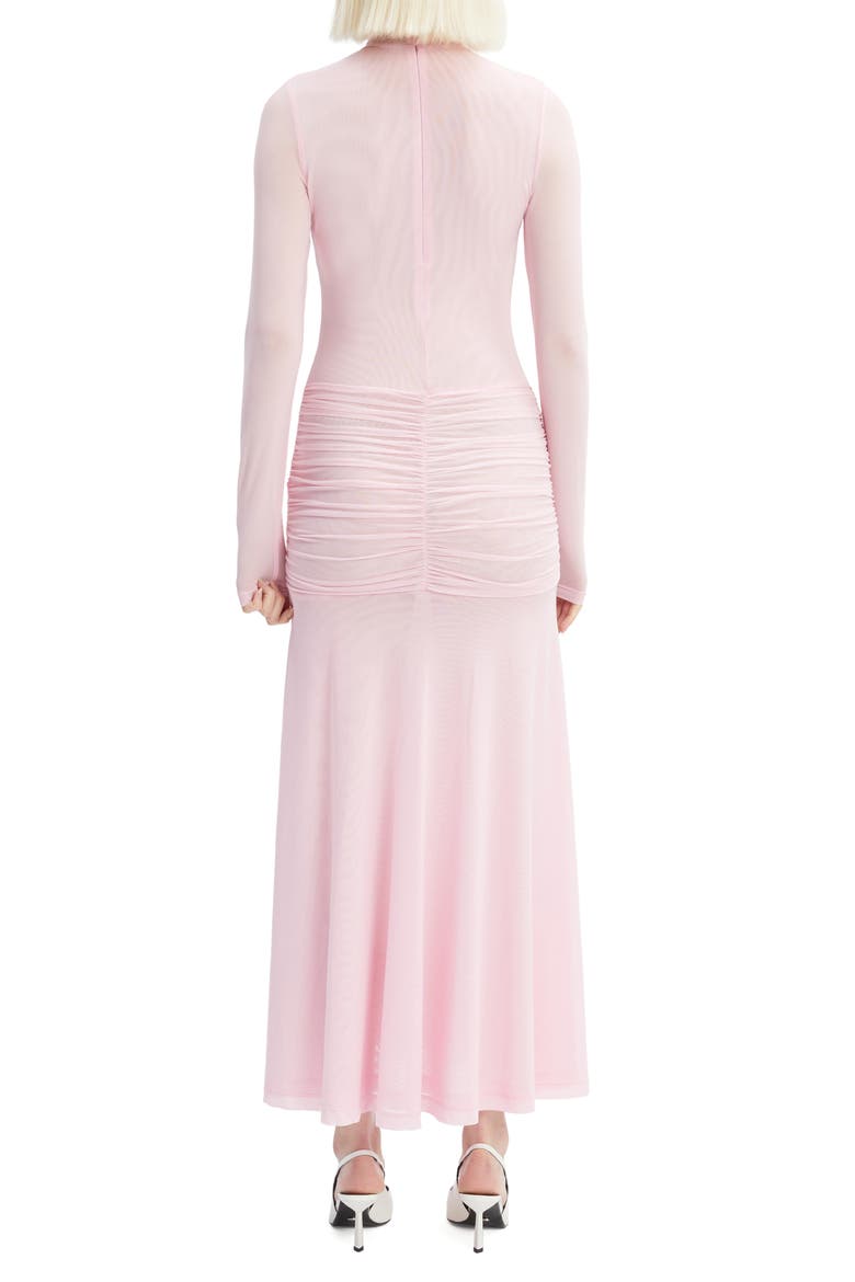 Lea Long Sleeve Mesh Midi Dress, Alternate, color, LIGHT PINK